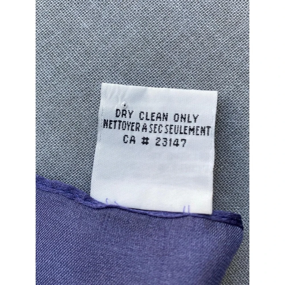 Silk Scarf Unbranded Floral Purple Wrap 17
